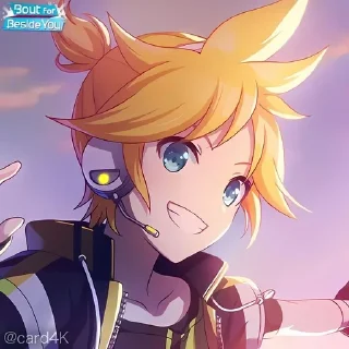 🌟 emoji ☆'Kagamine Len @shionwe ⊹ ᮫࣭﹆ֹ Telegram sticker 15 of 60