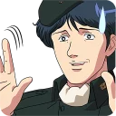 😅 emoji Legend of the Galactic Heroes :: @line_stickers Telegram sticker 14 of 40