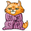 🤒 emoji Striped Cat Telegram sticker 19 of 30