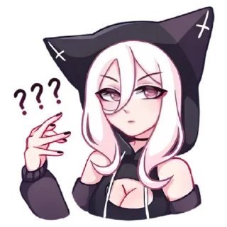 ❔ emoji КатШи • @Shiro_De_Dark Telegram sticker 23 of 32