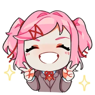 😀 emoji Natsuki Stickers Telegram sticker 11 of 13