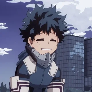😅 emoji IZUKU MIDORIYA◕*.✧ @anime_sticks Telegram sticker 12 of 60