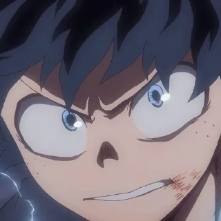 😡 emoji IZUKU MIDORIYA◕*.✧ @anime_sticks Telegram sticker 8 of 60
