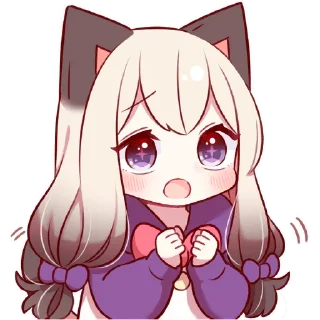 😰 emoji Сиамская кошечка 2 @Nyasticks Telegram sticker 18 of 42