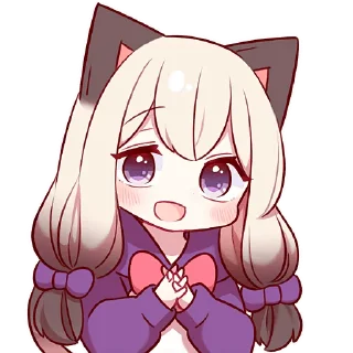 😲 emoji Сиамская кошечка 2 @Nyasticks Telegram sticker 15 of 42