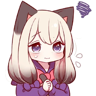 😢 emoji Сиамская кошечка 2 @Nyasticks Telegram sticker 12 of 42