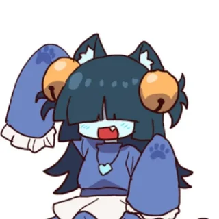😺 emoji Aqua Deltarune | by @Sen_k0 Telegram sticker 18 of 43