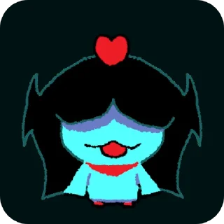 👄 emoji Aqua Deltarune | by @Sen_k0 Telegram sticker 24 of 43