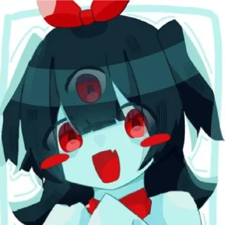 😍 emoji Aqua Deltarune | by @Sen_k0 Telegram sticker 19 of 43