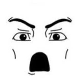😯 emoji Roblox man face Telegram sticker 22 of 23
