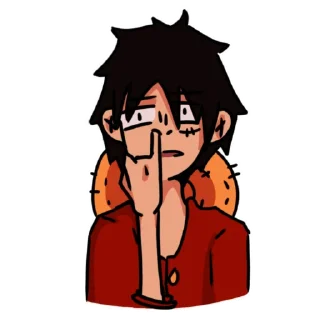 🗿 emoji Луффи Telegram sticker 7 of 21
