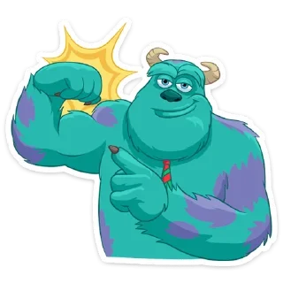 💪 emoji Джеймс П. Салливан (@TgSticker) Telegram sticker 18 of 40