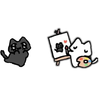 🎨 emoji cute cat  от @mirtiruyata Telegram sticker 13 of 25