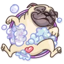 🛀 emoji Pug Power Telegram sticker 23 of 35