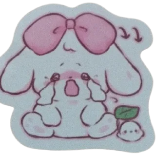 😭 emoji bunny | @newlife2022z Telegram sticker 16 of 25