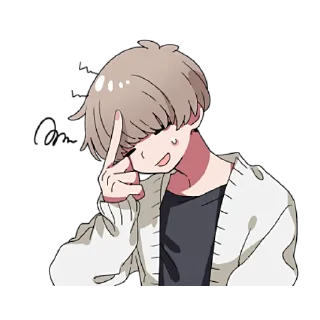 🤔 emoji Тёмный и Светлый Кун 2 @nyasticks Telegram sticker 7 of 41