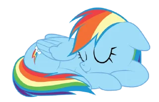 😴 emoji Rainbow | @MyLittlePony_bots Telegram sticker 10 of 120