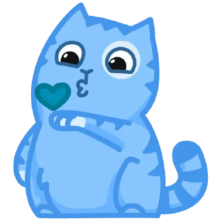 😘 emoji Синiй кiт Telegram sticker 4 of 12
