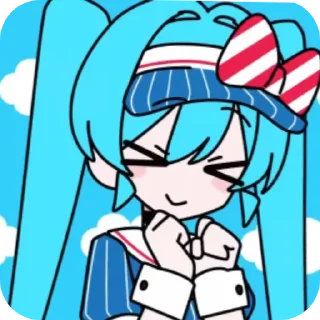 🤭 emoji 🌟MIKUxTETO🌟 :: @Black_Coffi Telegram sticker 16 of 35