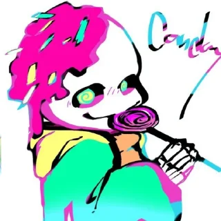 Sticker from Candy sans | @ish_crim
