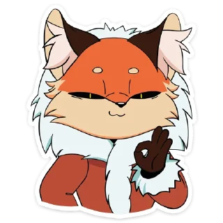 😑 emoji Лиса Алиса @nyasticks Telegram sticker 24 of 49
