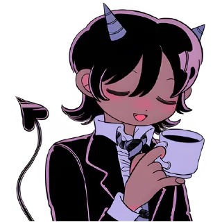 ☕ emoji Ангел & Демон @nyasticks Telegram sticker 12 of 17