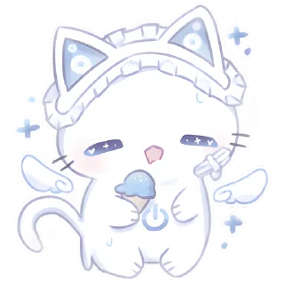 🍦 emoji Ангел Чиронеко @Nyasticks Telegram sticker 22 of 25