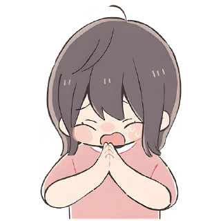 🙏 emoji Анимешная девочка @Nyasticks Telegram sticker 14 of 41