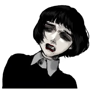 🥴 emoji Грустная девочка @nyasticks Telegram sticker 5 of 33