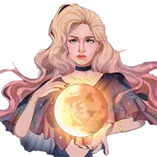 🌕 emoji Magical Girls by @peach_artworld Telegram sticker 6 of 31