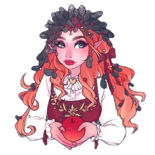 🍎 emoji Magical Girls by @peach_artworld Telegram sticker 16 of 31