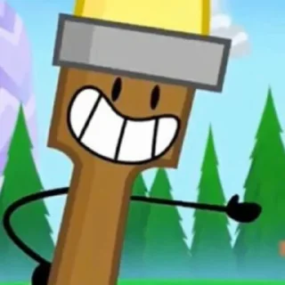 Sticker from paint brush