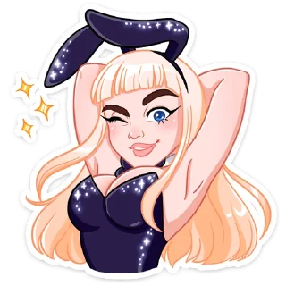 😉 emoji Каталина Блэк :: @stickroom Telegram sticker 1 of 48