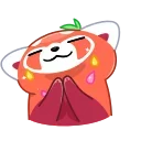 👏 emoji RRRed Panda Telegram sticker 11 of 28