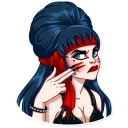😠 emoji Ms. Elvira Telegram sticker 23 of 30