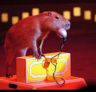 🎤 emoji Capybaras Telegram sticker 22 of 39