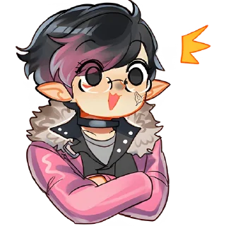 😏 emoji Амия Стелла @Nyasticks Telegram sticker 8 of 17