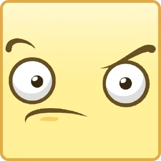 🤨 emoji Квадратные Смайлы Telegram sticker 13 of 26