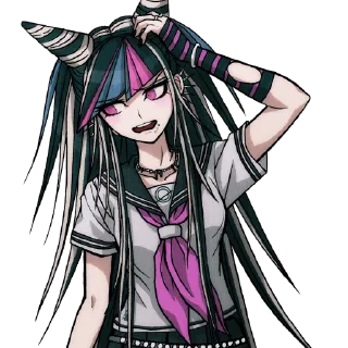 😅 emoji Ibuki Mioda💜💙🤍 Telegram sticker 14 of 46