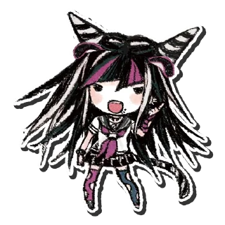 😄 emoji Ibuki Mioda💜💙🤍 Telegram sticker 24 of 46