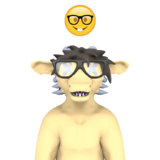 🤓 emoji Teco the Kobold Animated  |  @Architector_4 Telegram sticker 9 of 37