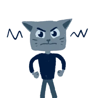😡 emoji Котики (art by @artstriks) @stickerssave Telegram sticker 13 of 20