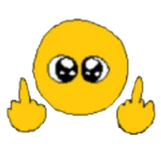 🖕 emoji жёлтые ебала пнг @stolen_meme_s Telegram sticker 22 of 45