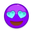 😍 emoji Violet Emoji Telegram sticker 20 of 22