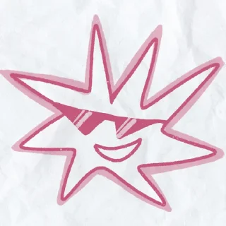 😎 emoji peachy stars by @peachytatts Telegram sticker 5 of 7