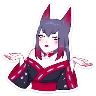 🤷‍♀ emoji Тёмная Мари (@TgSticker) Telegram sticker 14 of 48