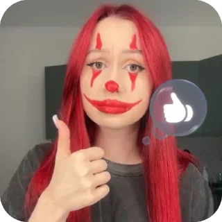 🫥 emoji ланочка клоунесса Telegram sticker 8 of 13