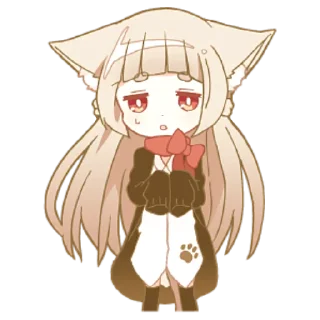 😔 emoji Некомими–тян @nyasticks Telegram sticker 18 of 41