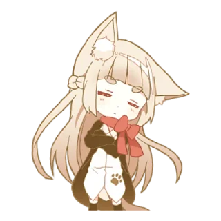 😌 emoji Некомими–тян @nyasticks Telegram sticker 20 of 41