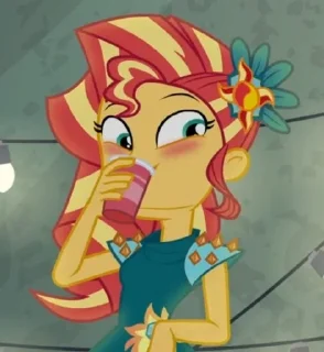 ☺️ emoji sunset shimmer💫 Telegram sticker 23 of 120